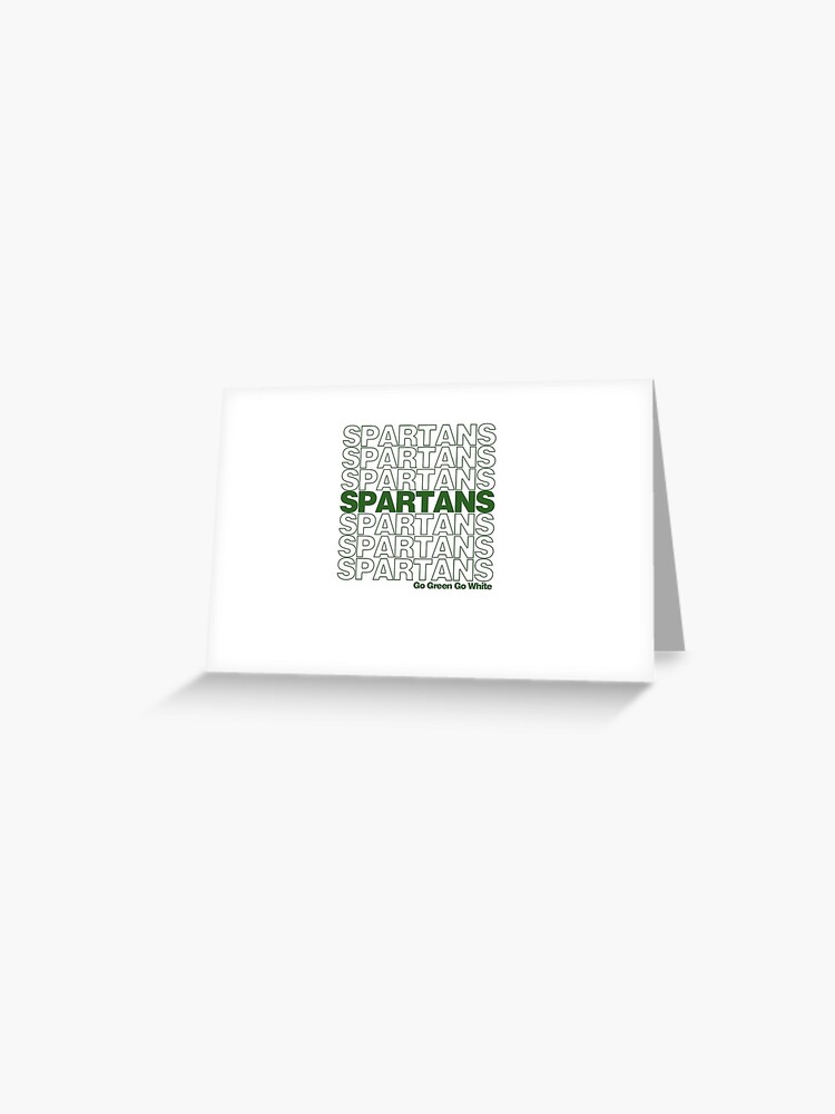 Msu Thank You Sticker Greeting Card By Jlobello Redbubble