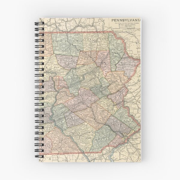 Item preview, Vintage Map of Pennsylvania (1891) designed and sold by BravuraMedia.