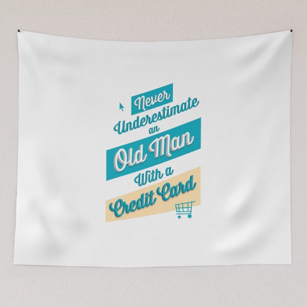 Item preview, Never Underestimate An Old Man With A Credit Card designed and sold by AscendMerch.