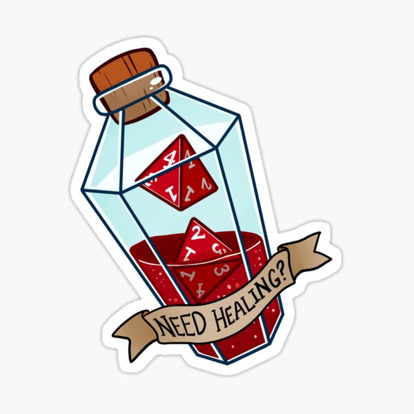 Health Potion sticker — Stubborn Toad