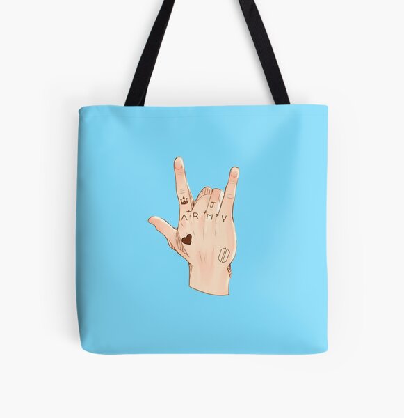 BTS Jimin and JK Black Swan Tote bag - hand painted Jimin and Jung Kook  Handmade