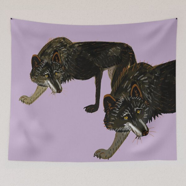 Item preview, Totem black Buffalo wolf (nubilus) Lavender  designed and sold by belettelepink.