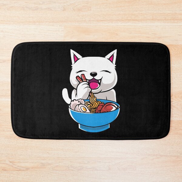 Item preview, Kawaii Cat Ramen Bowl Funny Anime Noodles Kitty designed and sold by perfectpresents.