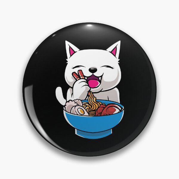 Item preview, Kawaii Cat Ramen Bowl Funny Anime Noodles Kitty designed and sold by perfectpresents.