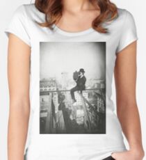 Camiseta entallada de cuello redondo Photographing NYC Above 5th Avenue (1905)
