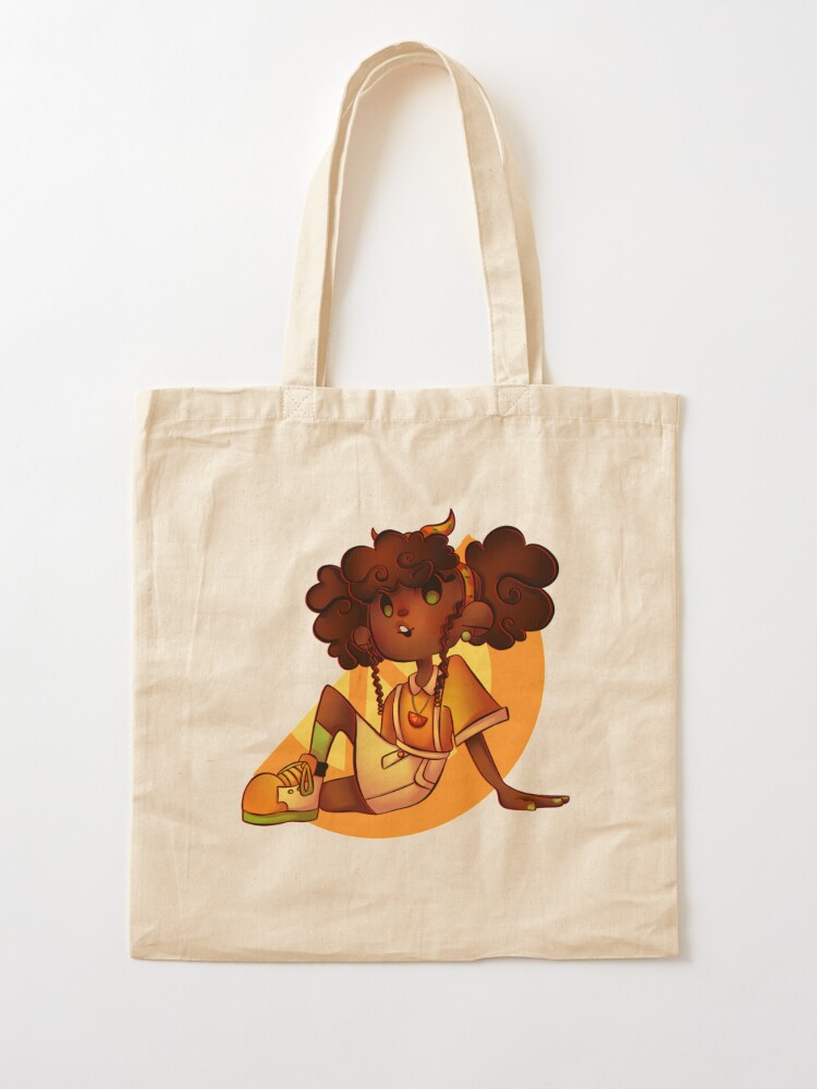 Orange Blossom Canvas Tote