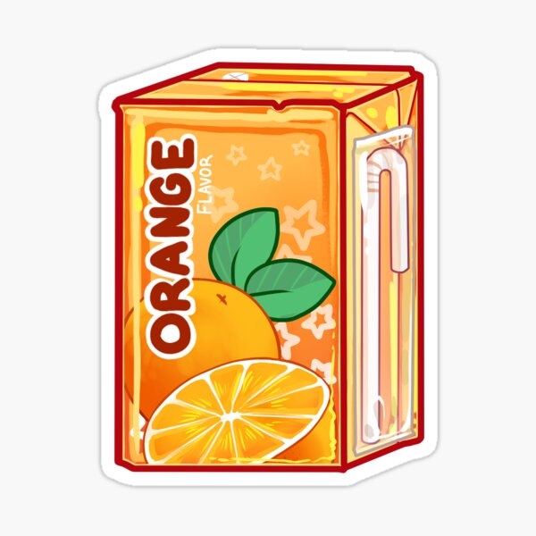 Orange Juice box Sticker