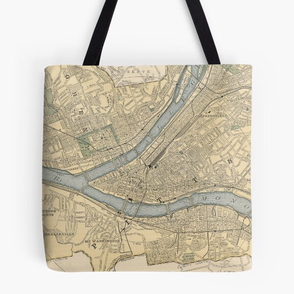 Item preview, Vintage Map of Pittsburgh PA (1891) designed and sold by BravuraMedia.