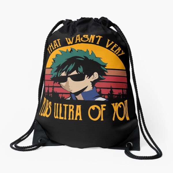 Chemise rétro vintage en détresse qui n'était pas très plus ultra de vous | Mon héros universitaire T-shirt | Cadeaux My Hero Academia | My Hero Academia Anime Sac à cordon
