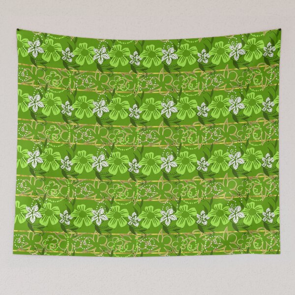Item preview, Green Floral Lines in Gold designed and sold by Vassia Sarri.