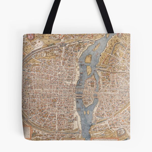 Artikelvorschau, Vintage Karte von Paris (1550) entworfen und verkauft von BravuraMedia.