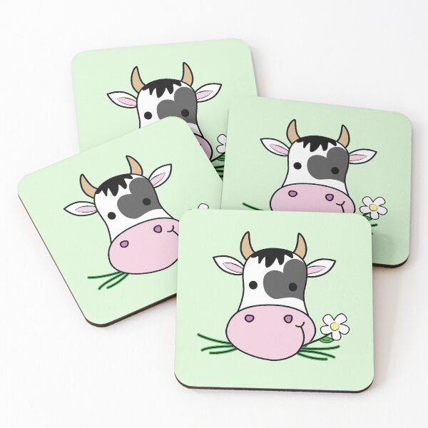 Item preview, Cute Happy Cow Mint Green designed and sold by NoBonesLife.