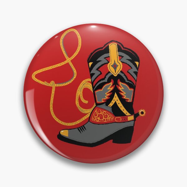 Item preview, Cowboy Boots and Lasso Pin PLUS STICKERS designed and sold by Fleurescience.