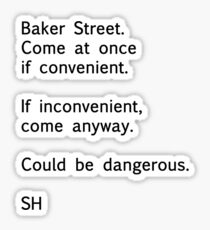 Sherlock Messages - 7 (Black) Sticker