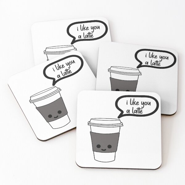 Item preview, "i like you a latte" funny illustration designed and sold by cobyc10916.