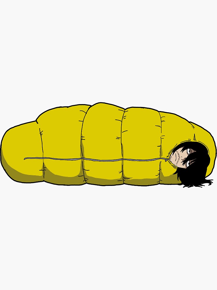 "Mr. Aizawa Sleeping bag" Sticker for Sale by flowersenpai Redbubble