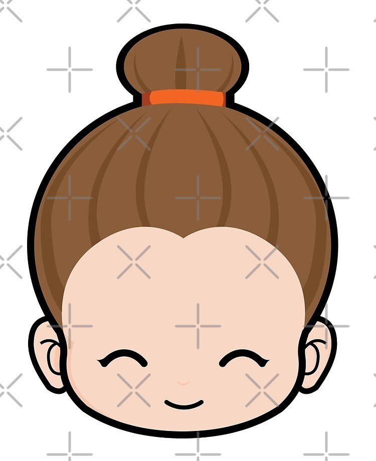 Happy Cartoon girl's face Happy Cartoon girl's face
