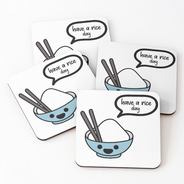 Item preview, Rice "Have a Rice Day" Illustration designed and sold by cobyc10916.