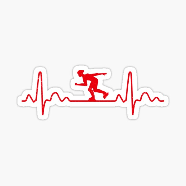 Item preview, Heartbeat Inline Skating Funny Gift Idea designed and sold by vicoli-shirts.