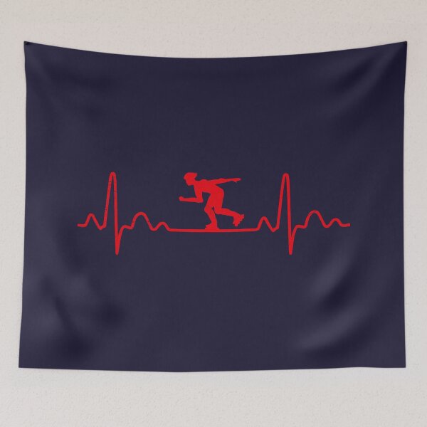 Item preview, Heartbeat Inline Skating Funny Gift Idea designed and sold by vicoli-shirts.