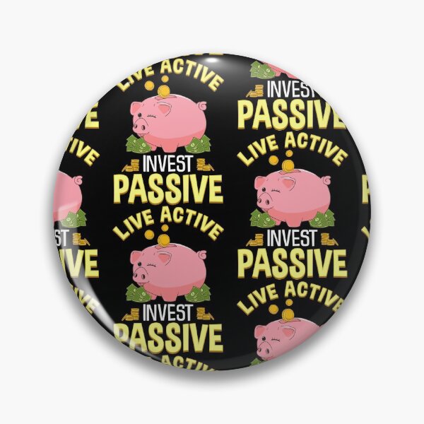 Item preview, Live Active Invest Passive Piggybank Investing Tile Pattern designed and sold by perfectpresents.