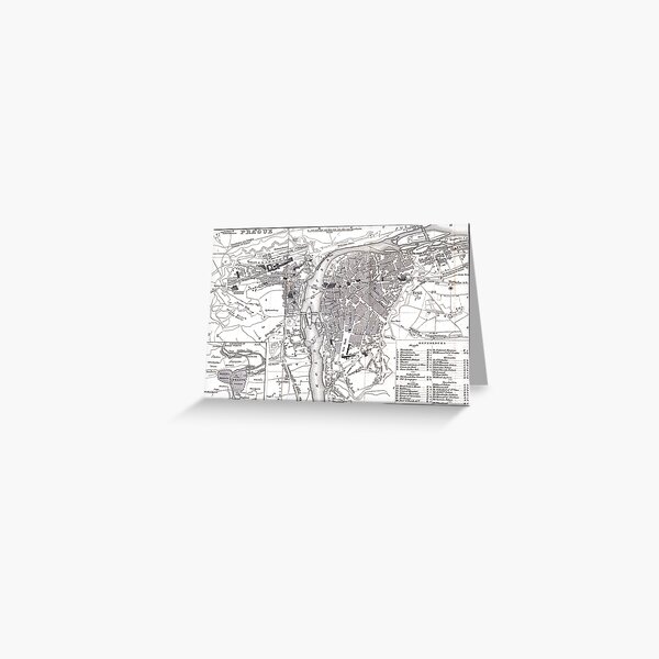 Item preview, Vintage Map of Prague (1858) designed and sold by BravuraMedia.