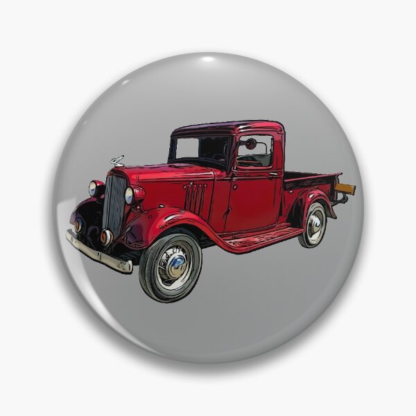 Item preview, Old Red Truck 1930's designed and sold by Retro Art Factory.