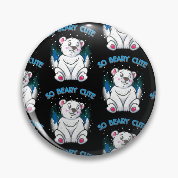 Item preview, So Beary Cute Adorable Polar Bear Cub Pun Tile Pattern designed and sold by perfectpresents.