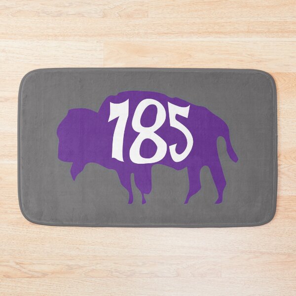 Item preview, Hand Drawn Kansas Buffalo 785 Purple Gray White designed and sold by itsrturn.