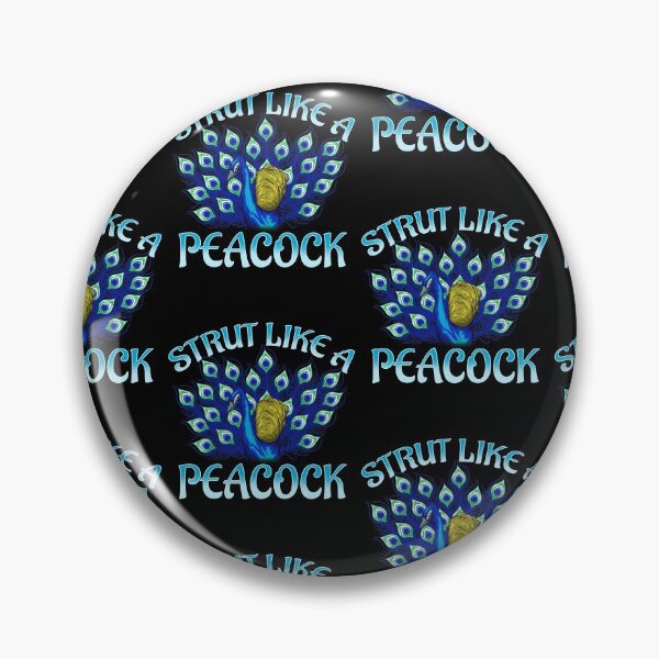 Item preview, Cute Strut Like a Peacock Strong Self Confidence Tile Pattern designed and sold by perfectpresents.
