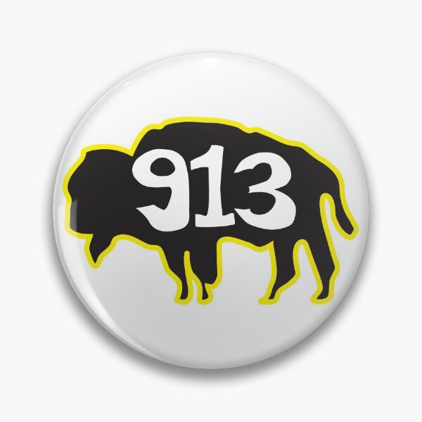 Item preview, Hand Drawn Kansas Buffalo 913 Black Gold designed and sold by itsrturn.