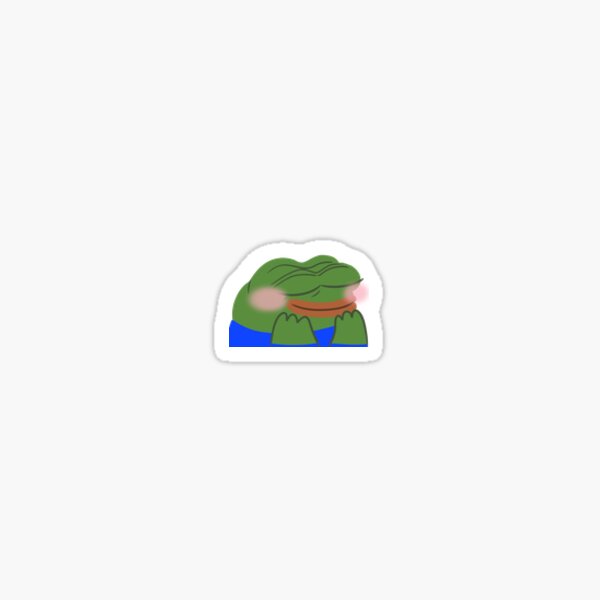 Blushing Pepe Meme Sticker By Sophiacandraw Redbubble