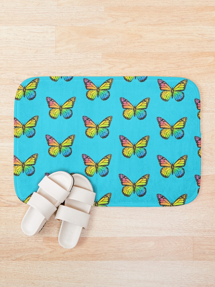 butterfly bath mat