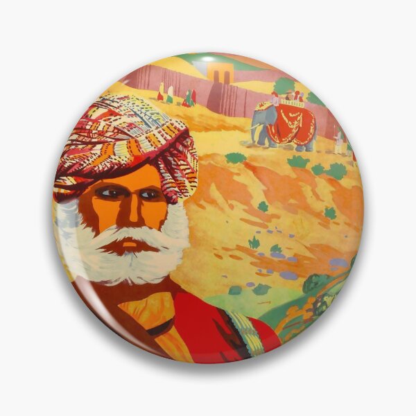 Item preview, Jaipur Visit India vintage travel poster designed and sold by stickart-marek.