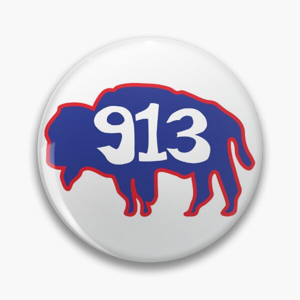 Item preview, Hand Drawn Kansas Buffalo 913 Crimson Red Blue designed and sold by itsrturn.
