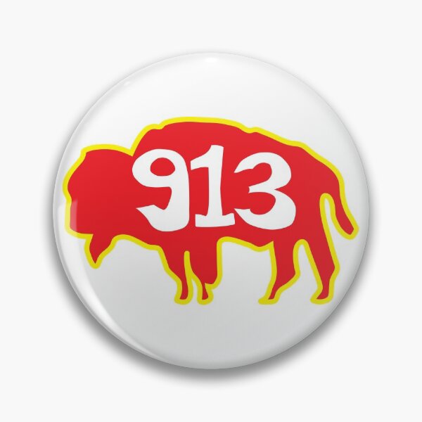 Item preview, Hand Drawn Kansas Buffalo 913 Red Gold designed and sold by itsrturn.