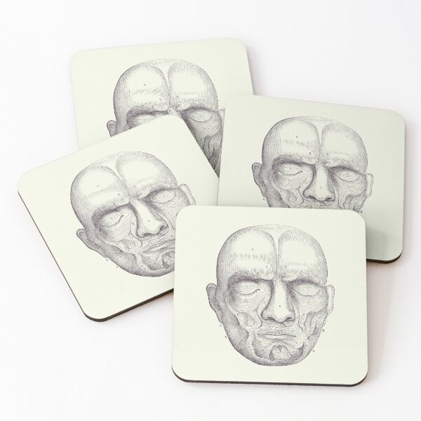 Item preview, Facial Muscles - Simple Diagram - Vintage Anatomy Print 2 designed and sold by VAposters.
