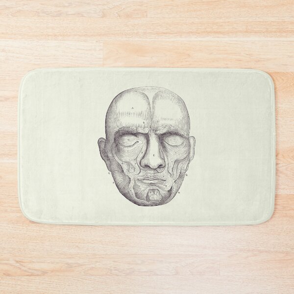 Item preview, Facial Muscles - Simple Diagram - Vintage Anatomy Print 2 designed and sold by VAposters.