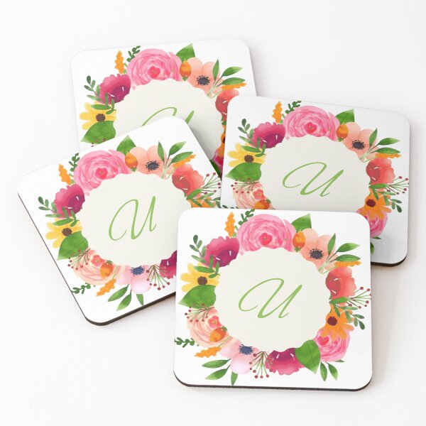 Item preview, Floral Wreath with U designed and sold by Morgan Turrentine.
