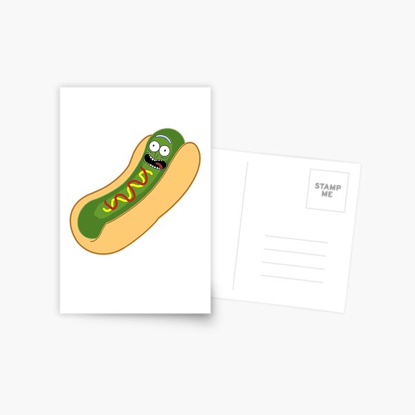 Pickle Rick Hot dog! Postcard