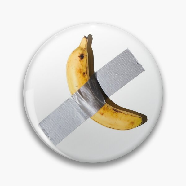 Banane abgeklebt Button