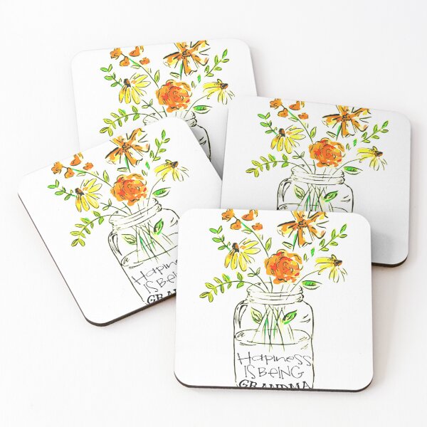 Item preview, Happiness is being grandma floral gift designed and sold by DoorKant.