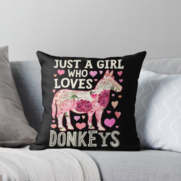 Item preview, Just a Girl Who Loves Donkeys Flower Shirt for Girls Women Kids Animal Lover Gifts designed and sold by LiqueGifts.