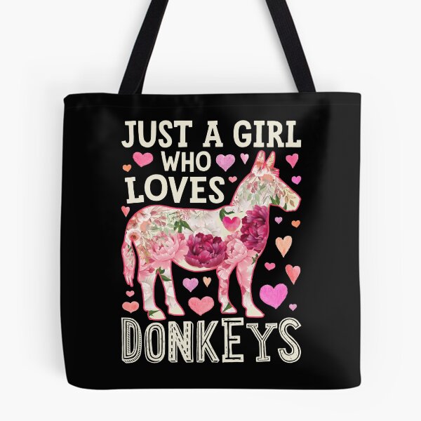 Item preview, Just a Girl Who Loves Donkeys Flower Shirt for Girls Women Kids Animal Lover Gifts designed and sold by LiqueGifts.