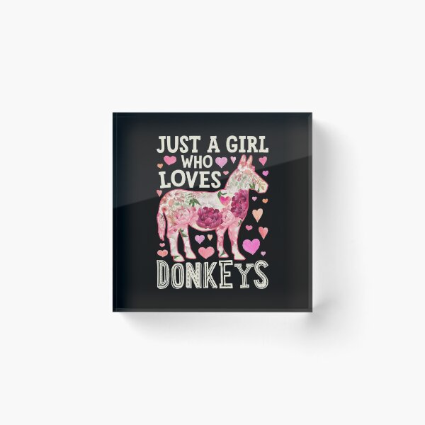 Item preview, Just a Girl Who Loves Donkeys Flower Shirt for Girls Women Kids Animal Lover Gifts designed and sold by LiqueGifts.