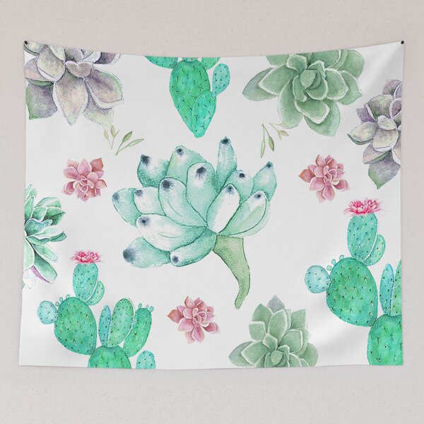 Item preview, Cactus and succulents Watercolour art designed and sold by latiendadearyam.