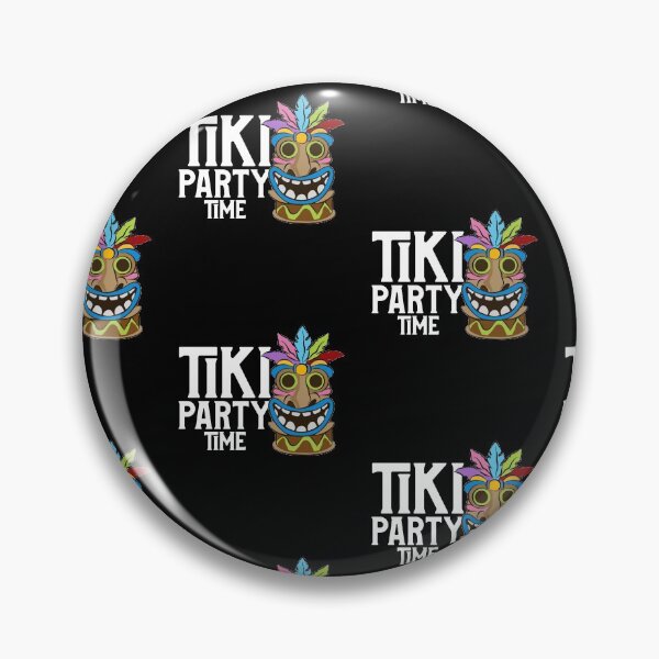 Item preview, Adorable & Cute Tiki Party Time Island Luau Themed Tile Pattern designed and sold by perfectpresents.