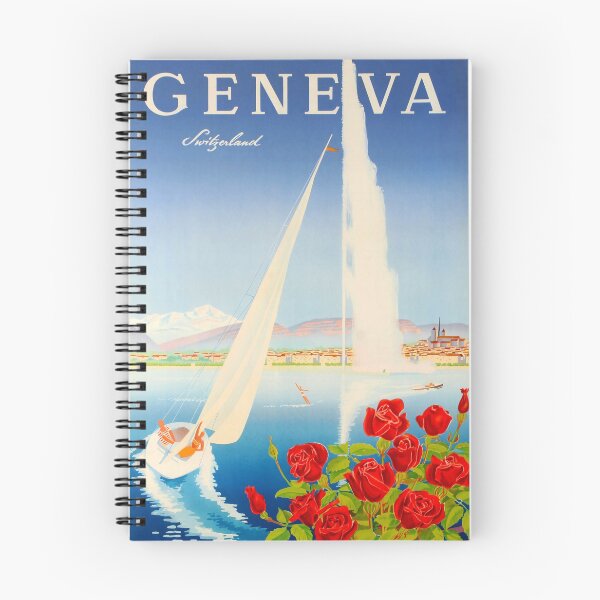 Item preview, Geneva vintage travel poster designed and sold by stickart-marek.