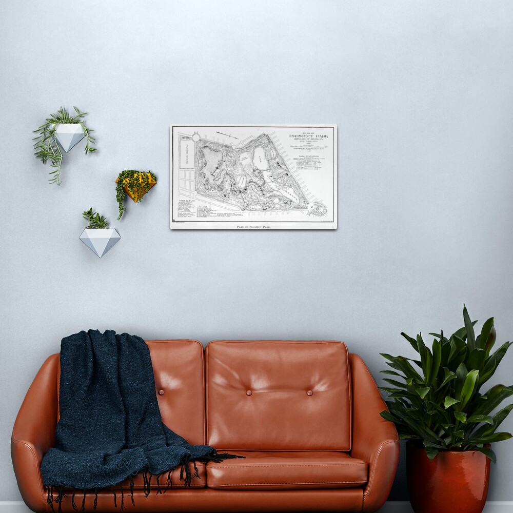 Vintage Map of Prospect Park (1901) Metal Print