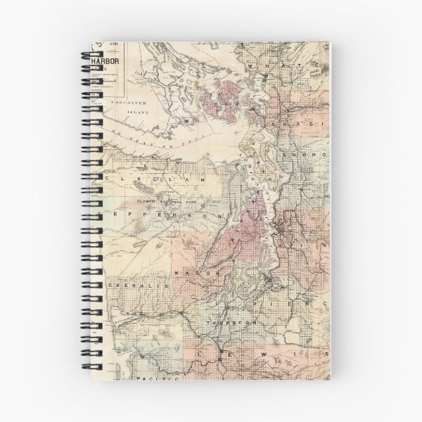 Item preview, Vintage Map of The Puget Sound (1891) designed and sold by BravuraMedia.